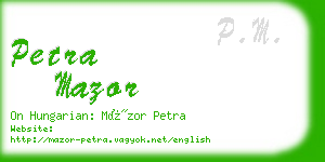 petra mazor business card